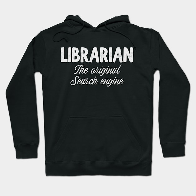 Librarian The Orginal Search Engine - WHITE Hoodie by HamzaNabil